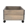Wooden Plant Planter with Wheels, FSC Certified, 59x39.2x25.2cm Sale
