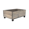 Wooden Plant Planter with Wheels, FSC Certified, 59x39.2x25.2cm Discounts