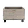 Wooden Planter with Wheels for Terraces and Gardens, 38.5x35.5x25cm On Sale