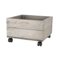 Wooden Planter with Wheels for Terraces and Gardens, 38.5x35.5x25cm Promotion