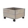 Wooden Planter with Wheels for Terraces and Gardens, 38.5x35.5x25cm Offers