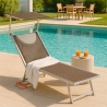 Set of 4 Aluminum Beach Sun Loungers - Santorini Limited Edition Choice Of