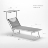 Set of 4 Aluminum Beach Sun Loungers - Santorini Limited Edition 