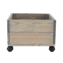 Wooden Planter with Wheels for Terraces and Gardens, 38.5x35.5x25cm Sale