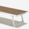 Set of 4 Aluminum Beach Sun Loungers - Santorini Limited Edition 
