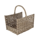 Wicker Firewood Basket with Handle, 45.8x36x51.5 cm Promotion