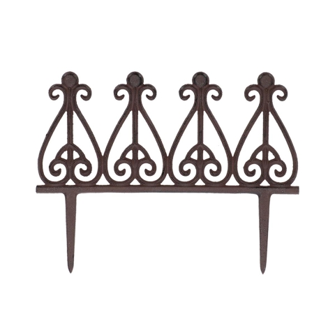 Decorative Cast Iron Garden Border Fence 38cm Promotion