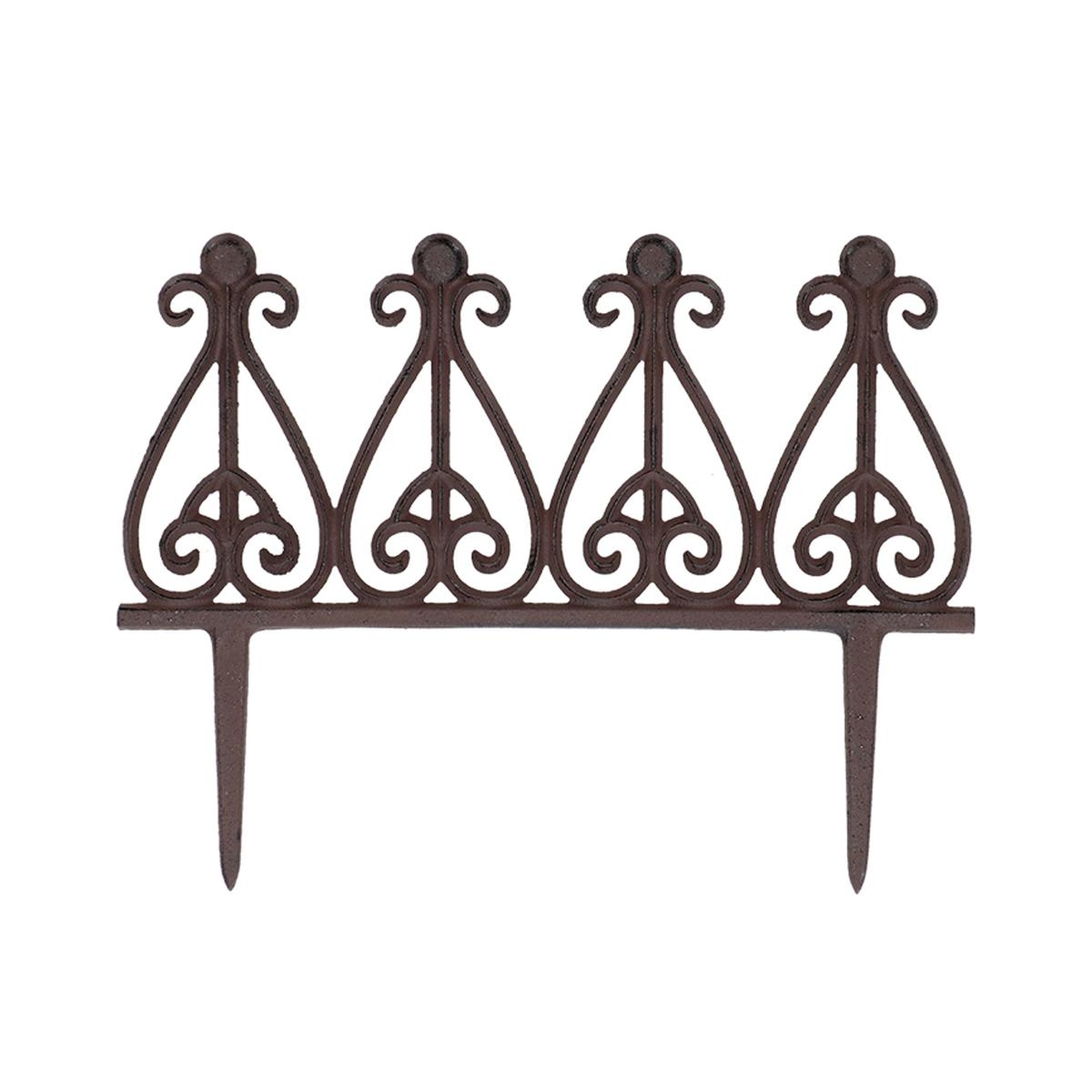 Decorative Cast Iron Garden Border Fence 38cm Promotion