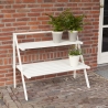 White Wooden Ladder Shelf Plant Stand, 2 Tiers On Sale
