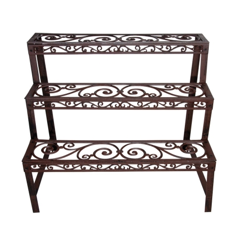 Outdoor Cast Iron 3-Tier Ladder Plant Stand Promotion