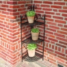 Foldable 3-Tier Corner Shelf Stand in Iron On Sale