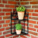 Folding Corner Wall Shelf with 2 Tiers On Sale