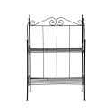 Foldable 3-Tier Black Steel Shelf Unit On Sale