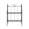Foldable 3-Tier Black Steel Shelf Unit On Sale