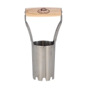 Stainless Steel Bulb Planter with Wooden Handle for Flowers Promotion