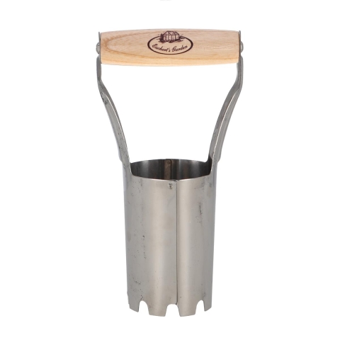 Stainless Steel Bulb Planter with Wooden Handle for Flowers Promotion