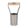 Stainless Steel Bulb Planter with Wooden Handle for Flowers Promotion