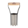 Stainless Steel Bulb Planter with Wooden Handle for Flowers Promotion