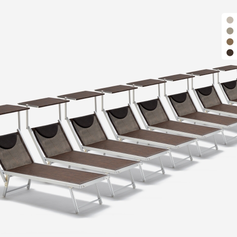 Set of 20 Santorini Limited Edition Aluminum Beach Sun Loungers Promotion