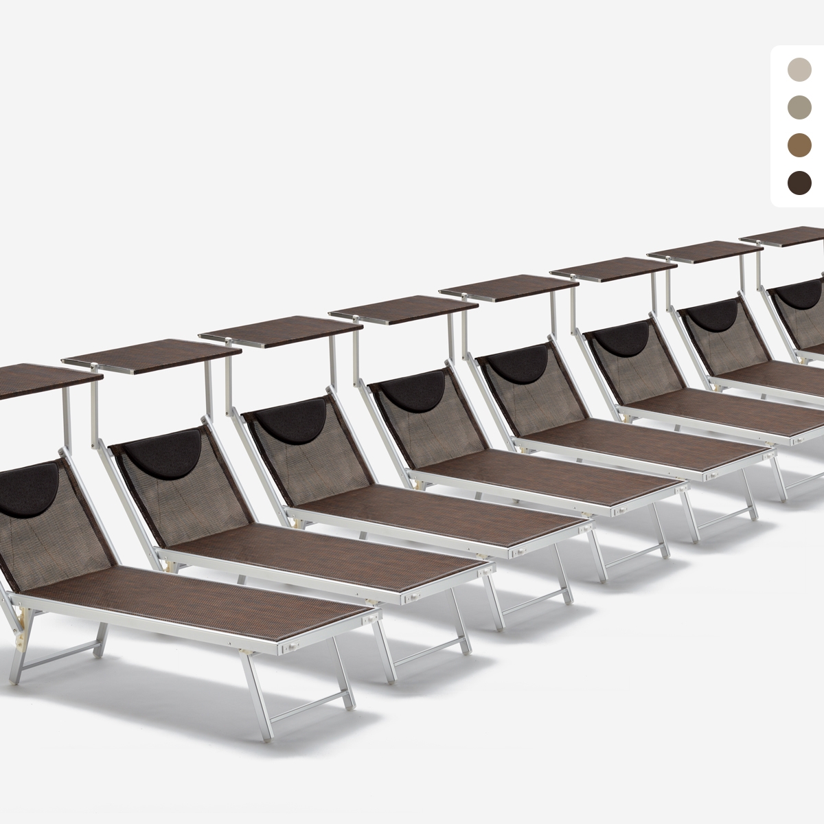 Set of 20 Santorini Limited Edition Aluminum Beach Sun Loungers Promotion