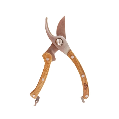 Stainless Steel Pruning Shears with Wooden Handle for Plants and Flowers Promotion