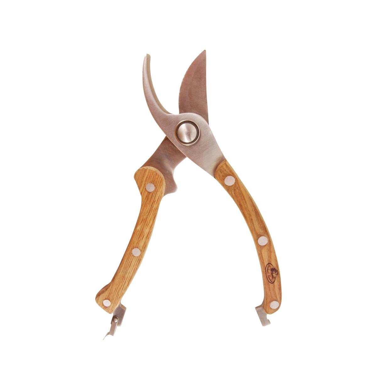 Stainless Steel Pruning Shears with Wooden Handle for Plants and Flowers Promotion