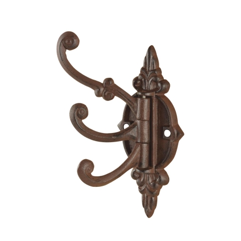 Decorative Wall Hook with 3 Swivel Cast Iron Hooks Promotion