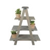 Triangular Wooden Ladder Plant Stand with 4 Shelves On Sale