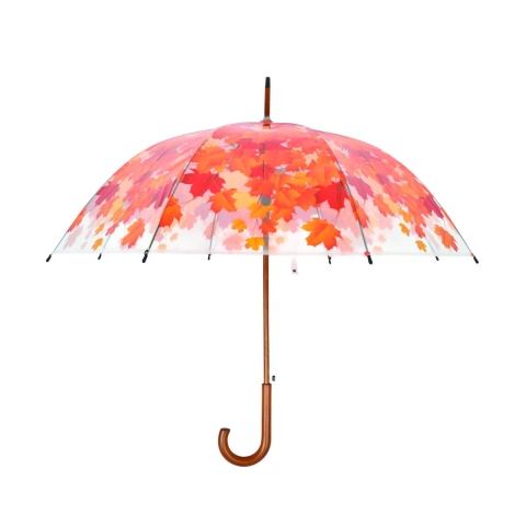 Autumn Tree Effect Umbrella with Wooden Handle Promotion