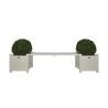 Wooden Outdoor Garden Bench with Planters Discounts