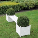 Wooden Outdoor Garden Bench with Planters On Sale