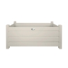 Set of 2 White Wooden Rectangular Planters for Garden and Terrace Sale