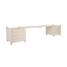 Wooden Outdoor Garden Bench with Planters Catalog