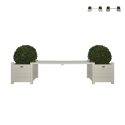 Wooden Outdoor Garden Bench with Planters Promotion