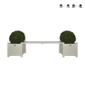 Wooden Outdoor Garden Bench with Planters Promotion