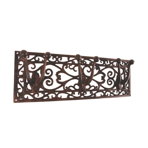 Cast Iron Wall-Mounted Tool Holder with 3 Decorative Hooks Promotion