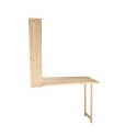 Wall-Mounted Storage Unit with Foldable Wooden Table Model