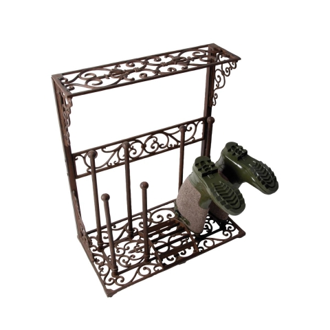 Outdoor Cast Iron Boot Rack for 4 Pairs of Boots Promotion