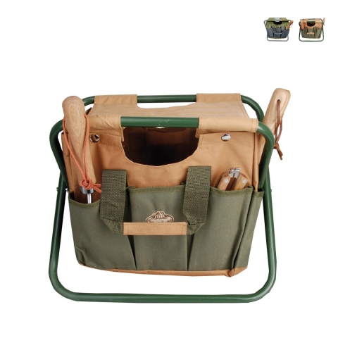 Folding Stool with Garden Tool Bag Promotion