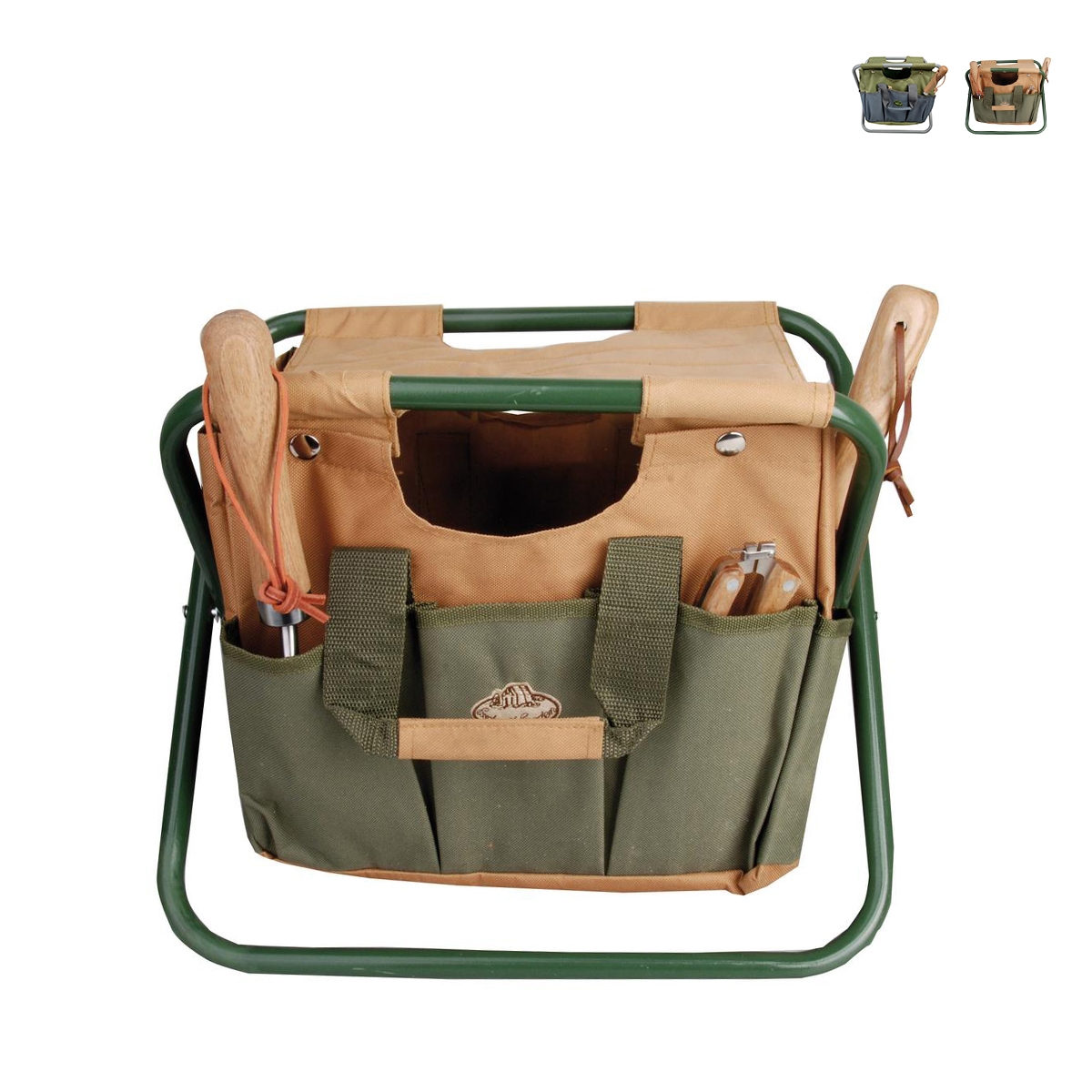 Folding Stool with Garden Tool Bag Promotion