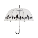 Clear Umbrella with Birds on a Wire Design Promotion