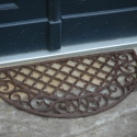 Decorative Cast Iron Semi-Circular Classic Style Door Mat On Sale