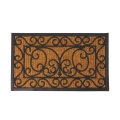 Classic Style Rectangular Coco Fiber and Rubber Doormat Promotion