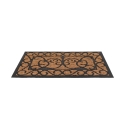 Classic Style Rectangular Coco Fiber and Rubber Doormat On Sale