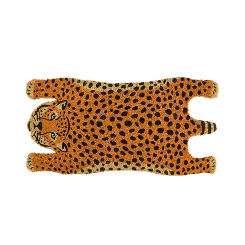 Cheetah-Shaped Coconut Fiber Door Mat Promotion