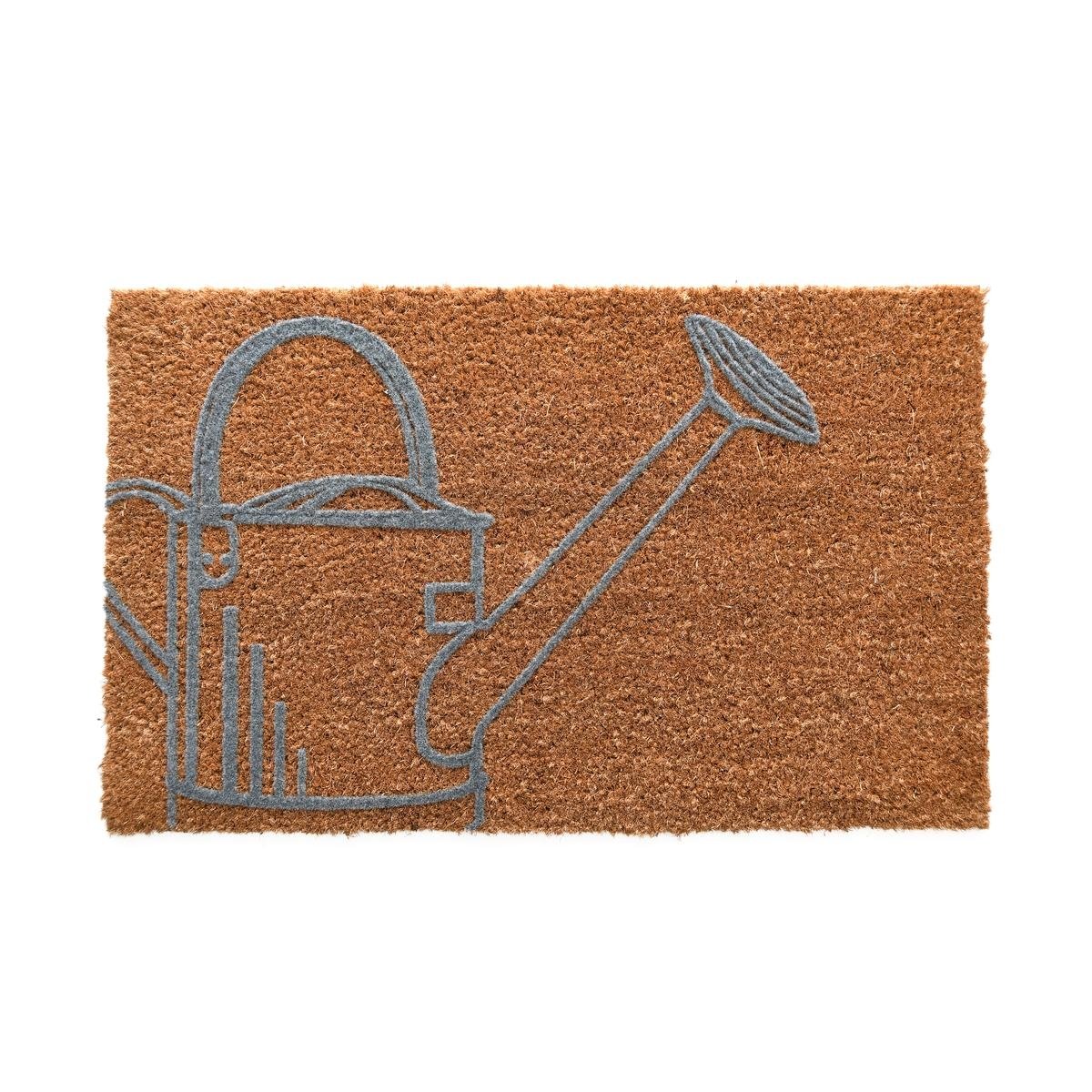Coconut Fiber Doormat with Watering Can Design Promotion