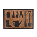 Coir and Rubber Doormat with Garden Tool Design Promotion