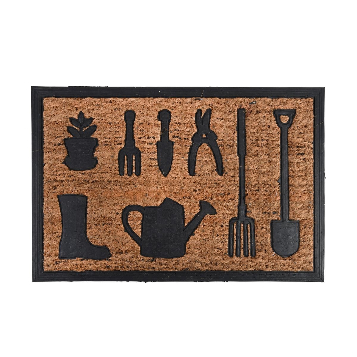 Coir and Rubber Doormat with Garden Tool Design Promotion