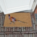 Coconut Fiber Entryway Doormat with Pheasant Print On Sale