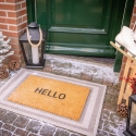 Coco Fiber Entrance Doormat with "Hello" Text Offers